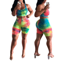 Two-piece tie-dye sportswear