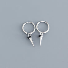 Silver Zircon Cone Hoop Huggies Earrings For Fashion Women Hiphop Fine Jewelry Geometric Accessories