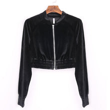 Velvet women's suit sweater zipper sportswear