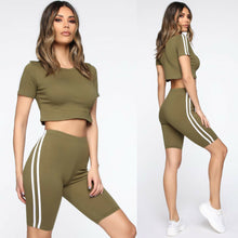 Striped two-piece sportswear