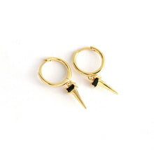 Silver Zircon Cone Hoop Huggies Earrings For Fashion Women Hiphop Fine Jewelry Geometric Accessories