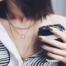 Korean Fashion Multideck Design Long Necklace Joker Simple Collarbone Kolye For Women Party Accessories