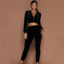 Velvet women's suit sweater zipper sportswear