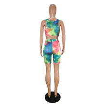 Two-piece tie-dye sportswear