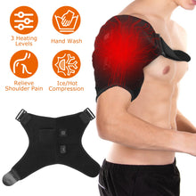 1Pc Heated Shoulder Brace Electric Heating Pad Therapy Shoulder Heating Wrap Compression Sleeve For Shoulder Pain Muscle Stiffness Bursitis Tendonitis