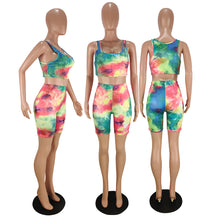 Two-piece tie-dye sportswear