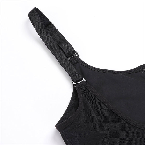 Stretch Mesh Shapewear Pants Zipper