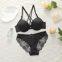 Women's Lingerie Set, Black And Sexy, Front-button Lingerie Set For Women