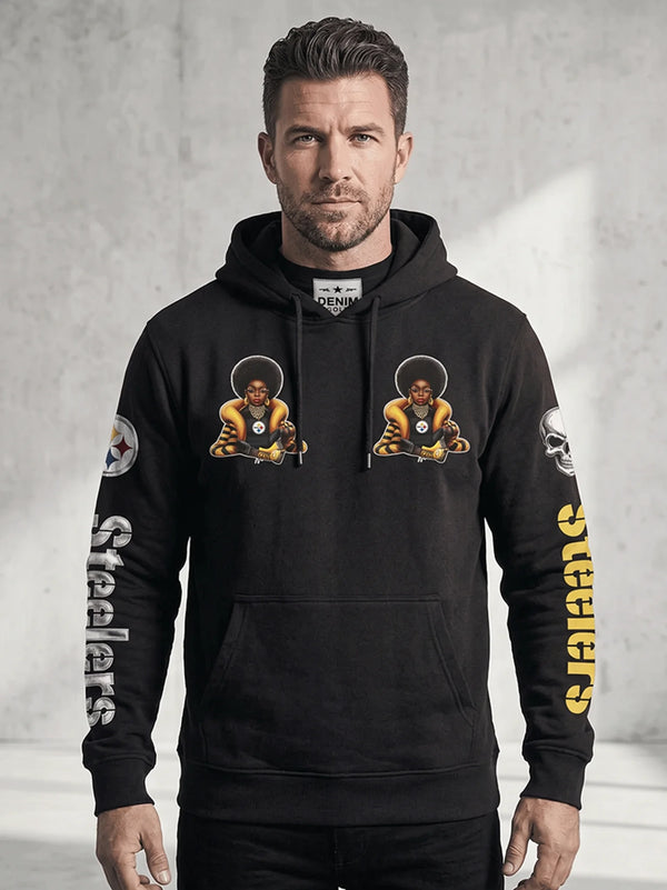 Steelers - Denim Jacket - Black