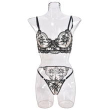 Sexy Mesh Embroidered Sexy Lingerie Suit Women