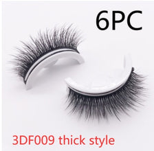 Reusable 3D Mink Lashes Natural False Eyelashes Self Adhesive Fake Glue Free Makeup Eyelash Extension Silk