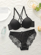 Women's Lingerie Set, Black And Sexy, Front-button Lingerie Set For Women